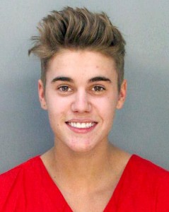 Photo of Justin Bieber mugshot