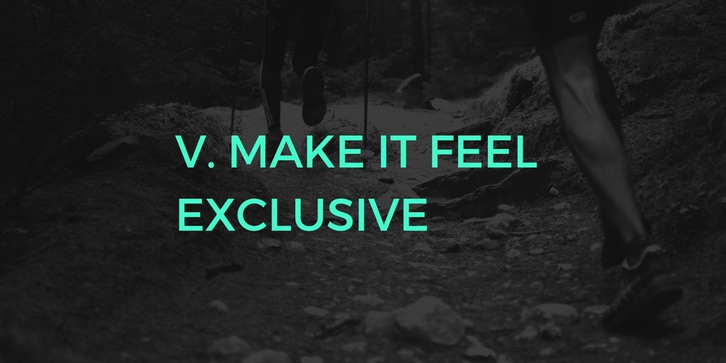 C2C V - make it feel exclusive